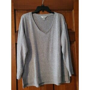 Women's Size Petite Medium Christopher & Banks Sweater Oversized Soft 3/4 Sleeve